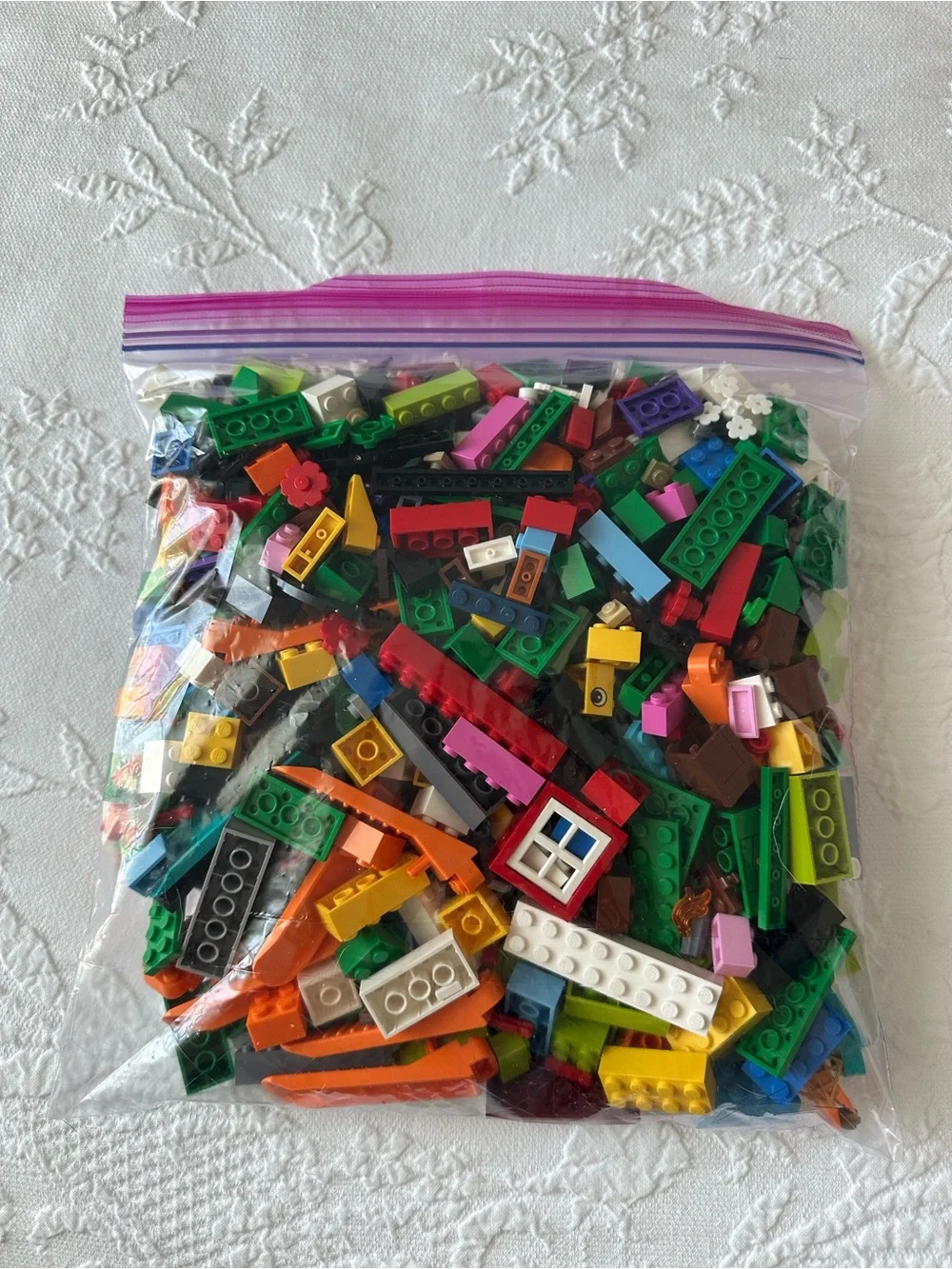 Random Pieces of Lego with Multicolor Toy Bricks